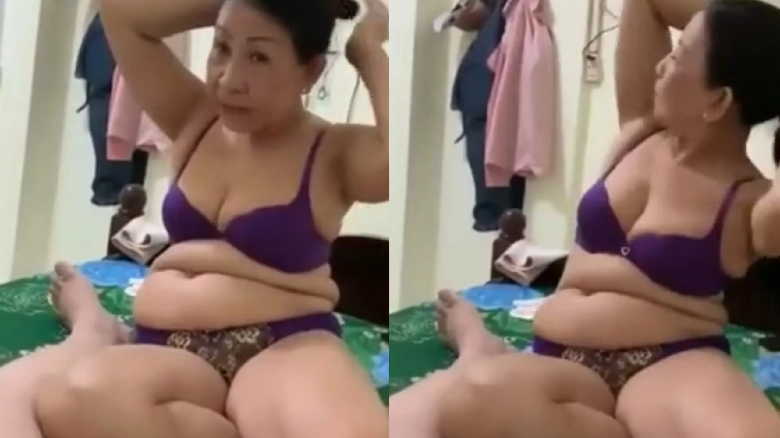 ရိပ်သာ အိတ်မပါပဲ တည်းခိုးခန်းမှာ ပျော်ပါးနေတဲ့ အဘွားကြီး