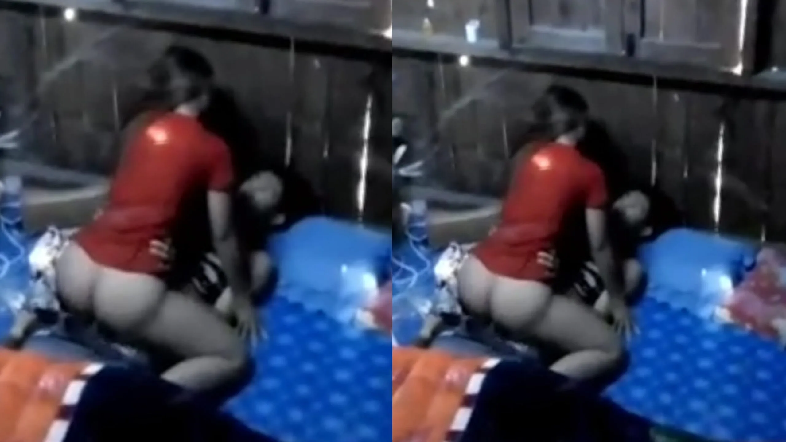 ဘေးအိမ်က လင်မယား ချောင်းရိုက်ထားတာလေး