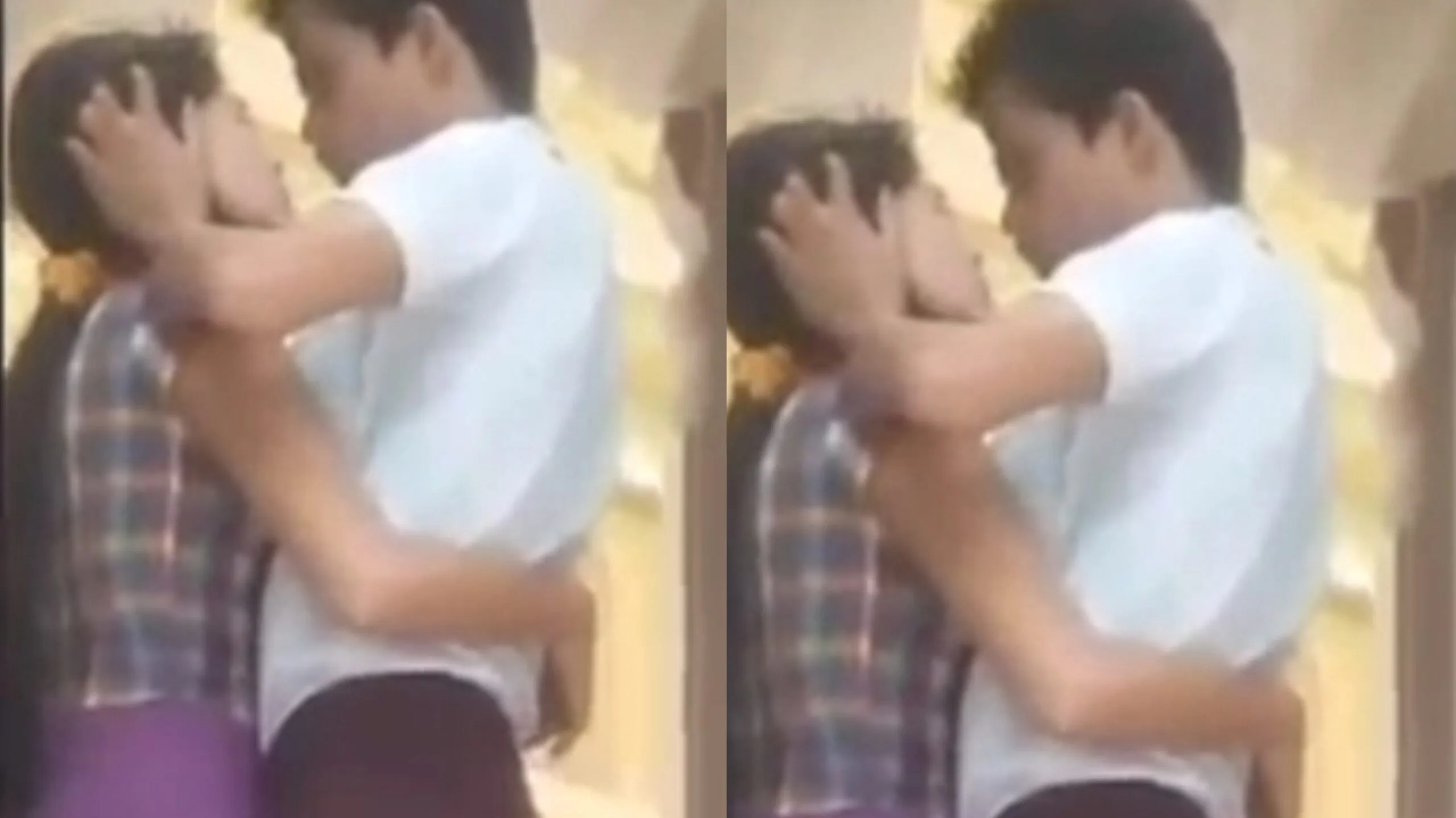 ဘုရားမှာ ဖီးတက်ရင်း လူမိတဲ့ စုံတွဲ