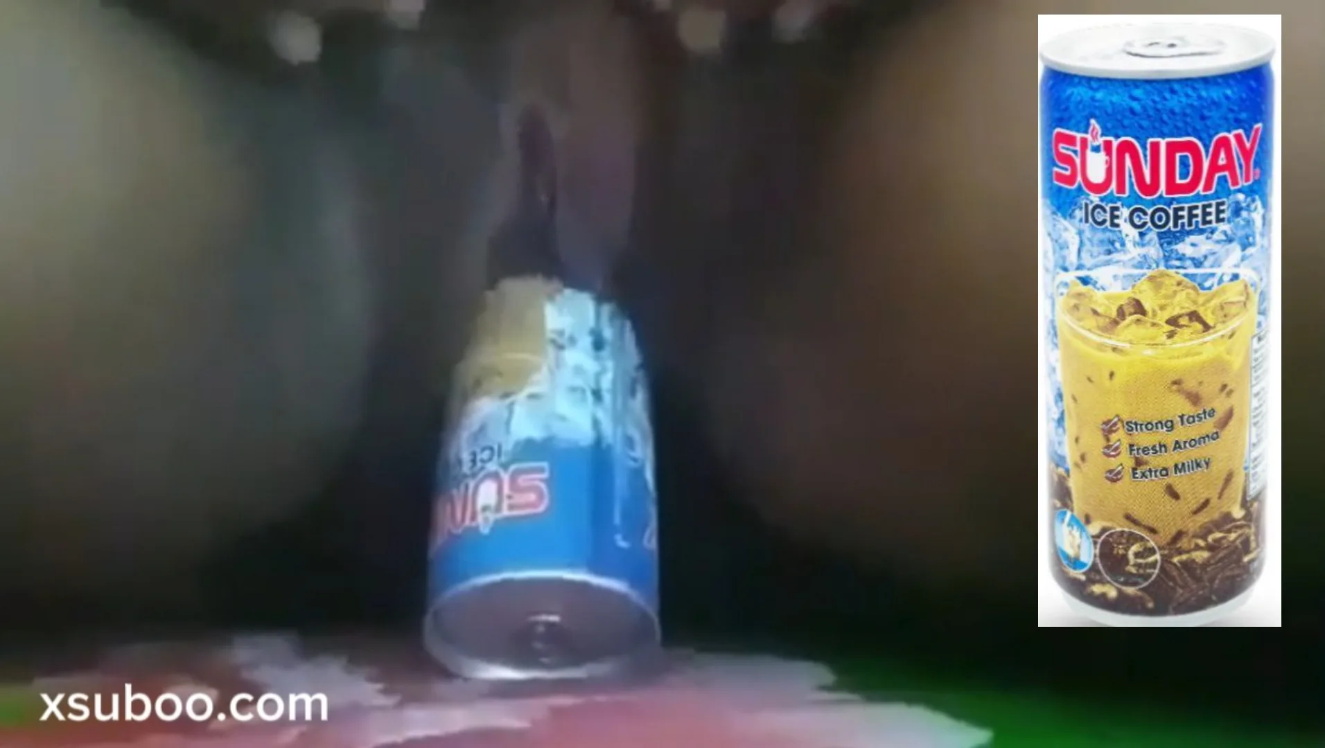 နာမည်ကြီးနေတဲ့အဖုတ်ထဲ sunday ice coffee ဗူးထည့်တဲ့ဆော်