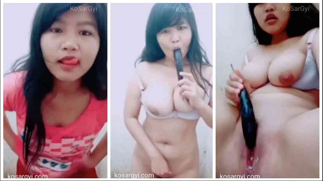 ခရမ်းသီးနဲ့ကြမ်းချက်က စောက်ရည်တွေပါ စီးကျ