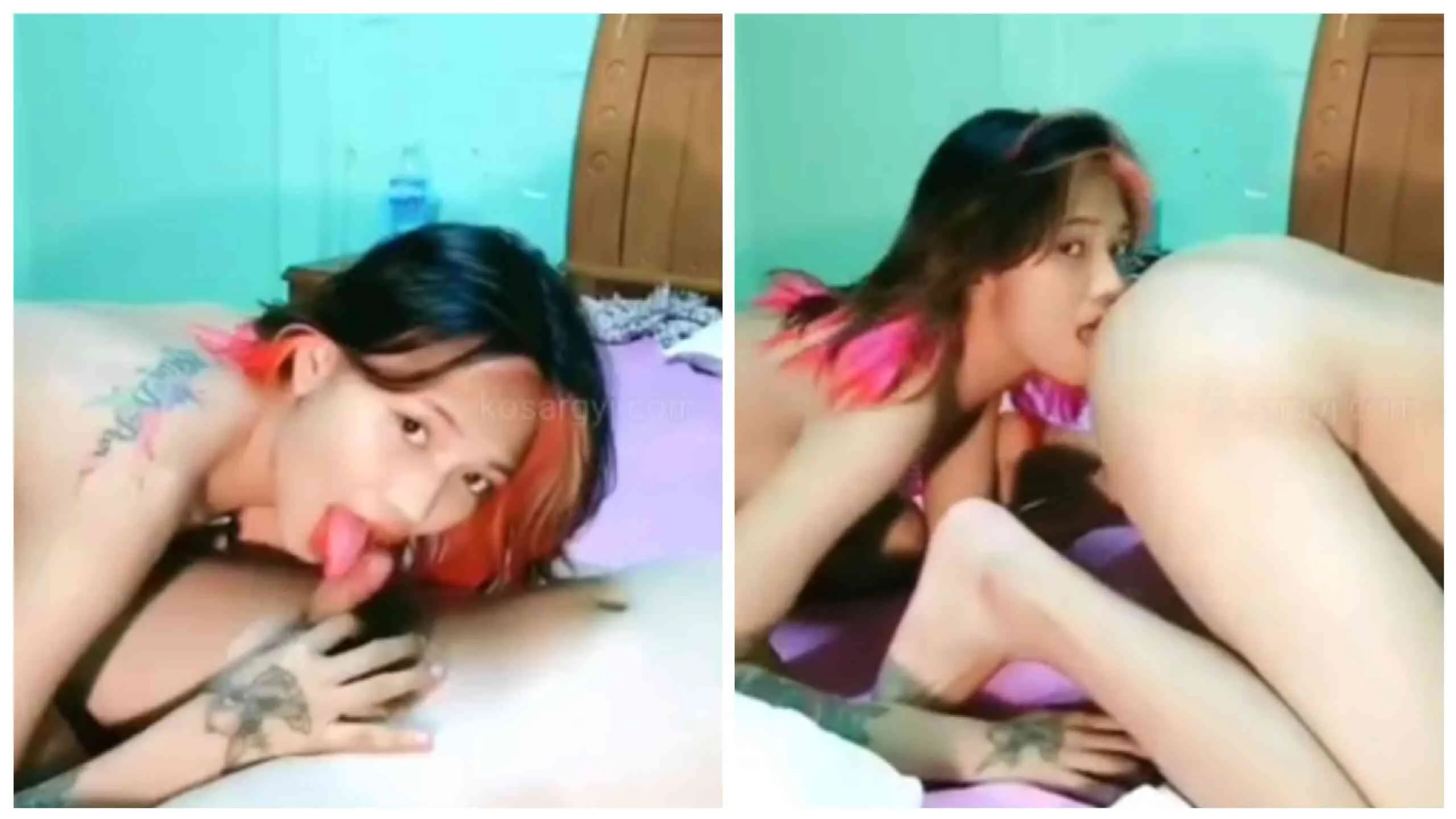 လီးစုပ်တာ အားမရလို့ ဖင်ပါလျှာနဲ့ယက်ပေး