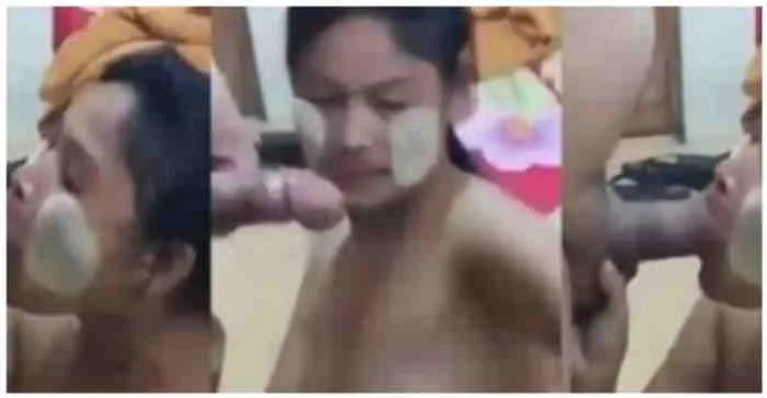 သနပ်ခါးပါးကွက်နဲ့မိုက်ခဲနေတဲ့အန်တီကြီး